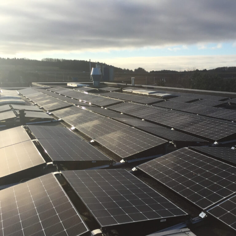 Case billede af erhverv med solceller